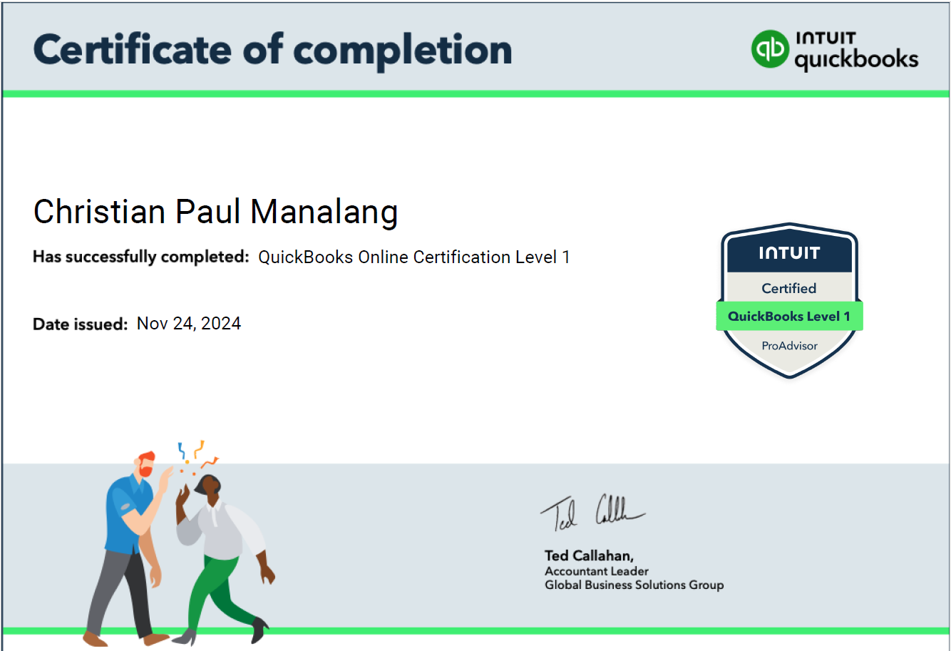 QuickBooks Online certification badge